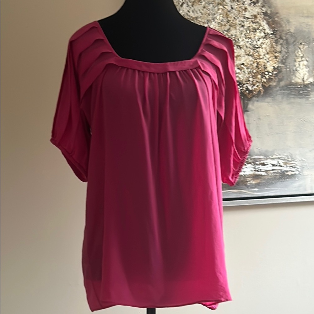 Elegant Silk Pink Women's Blouse from Banana Republic